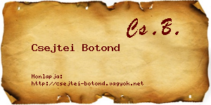 Csejtei Botond névjegykártya