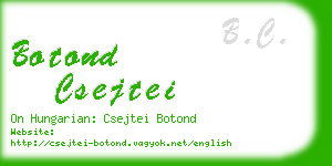 botond csejtei business card